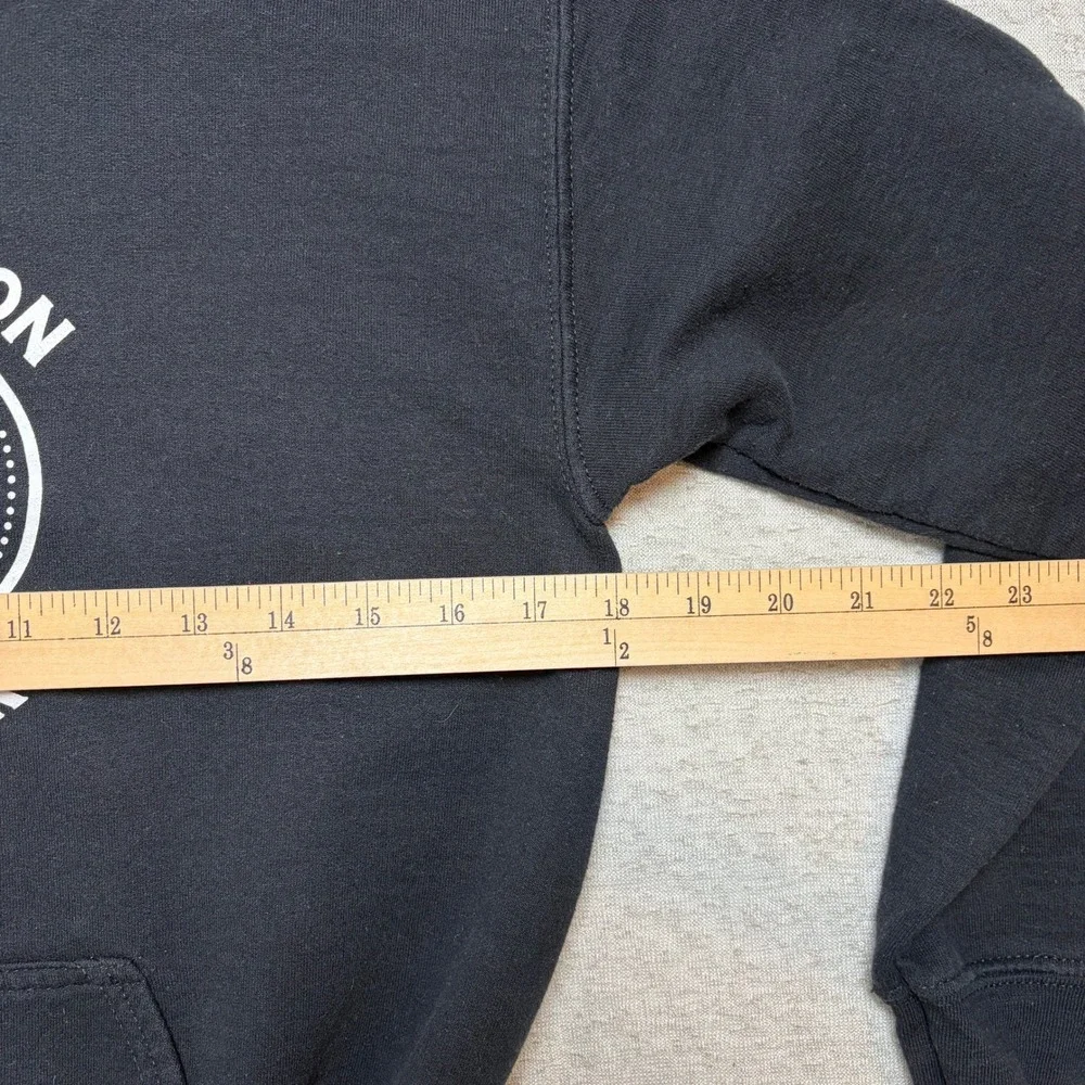 Gildan Youth Hoodie Large Black Rice Canyon Raptors Dinosaur Graphic Pullover‎
